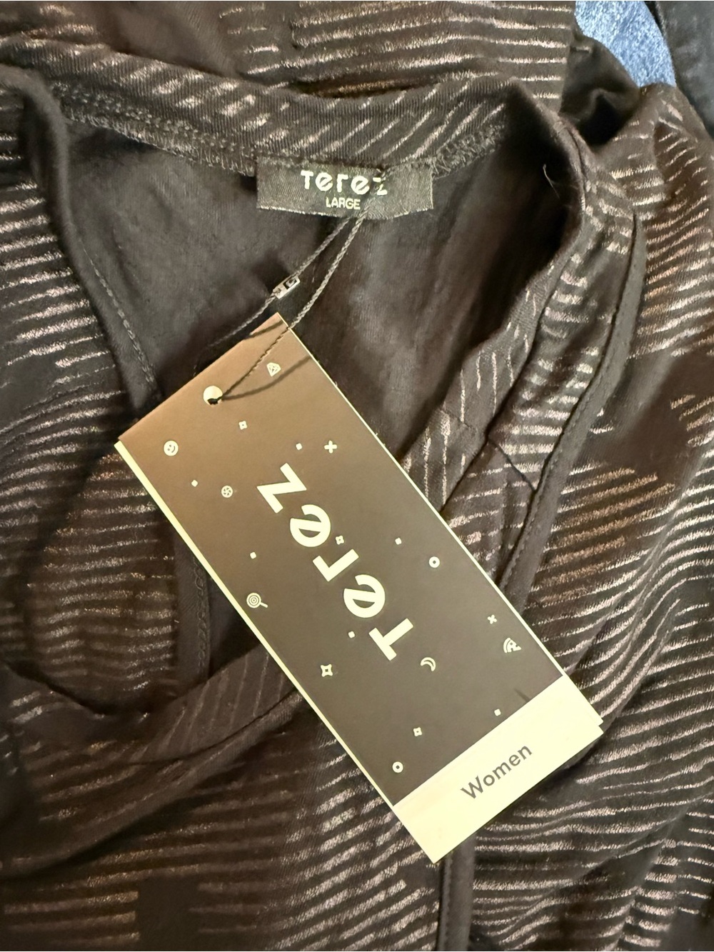 NWT Terez Black Camo Foil Racerback Tank Size Large - Picture 3 of 5